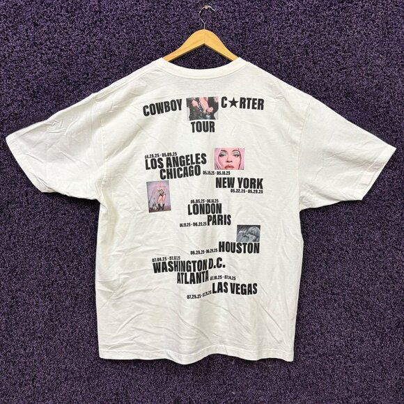 Beyoncé Cowboy Carter all Tour stops Tshirt size XXL - Picture 1 of 4